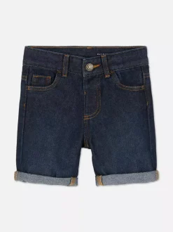 Jeansowe szorty z prostą nogawką