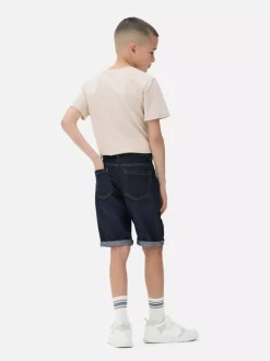 Jeansowe szorty z prostą nogawką