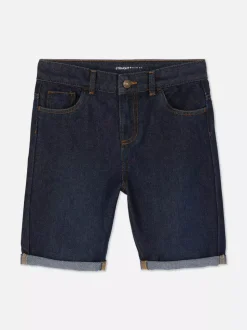 Jeansowe szorty z prostą nogawką