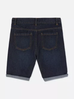 Jeansowe szorty z prostą nogawką