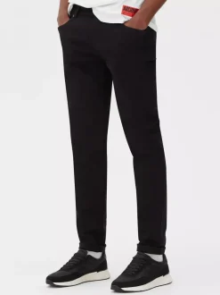 Jeansy skinny o splocie diagonalnym