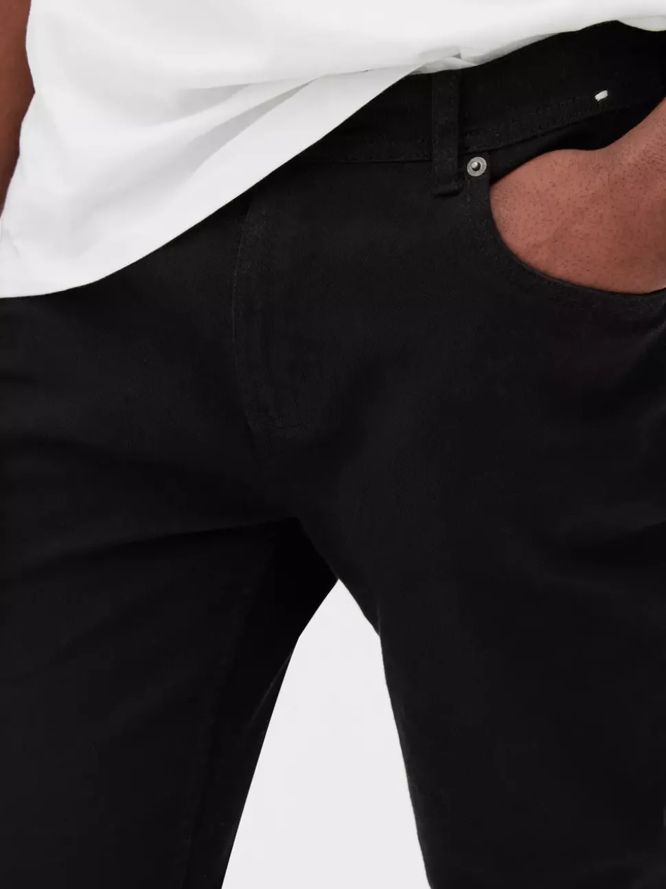 Jeansy skinny o splocie diagonalnym