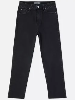 Jeansy vintage o kroju slim z prostymi nogawkami