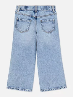 Jeansy z szerokimi nogawkami i haftem