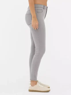 Jeansy ze średnim stanem o kroju skinny | standard