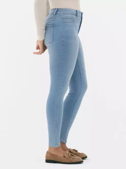 Jeansy ze średnim stanem o kroju skinny | standard