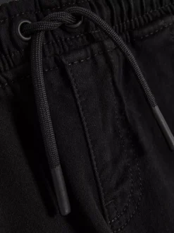 Joggery jeansowe ściągane sznurkiem