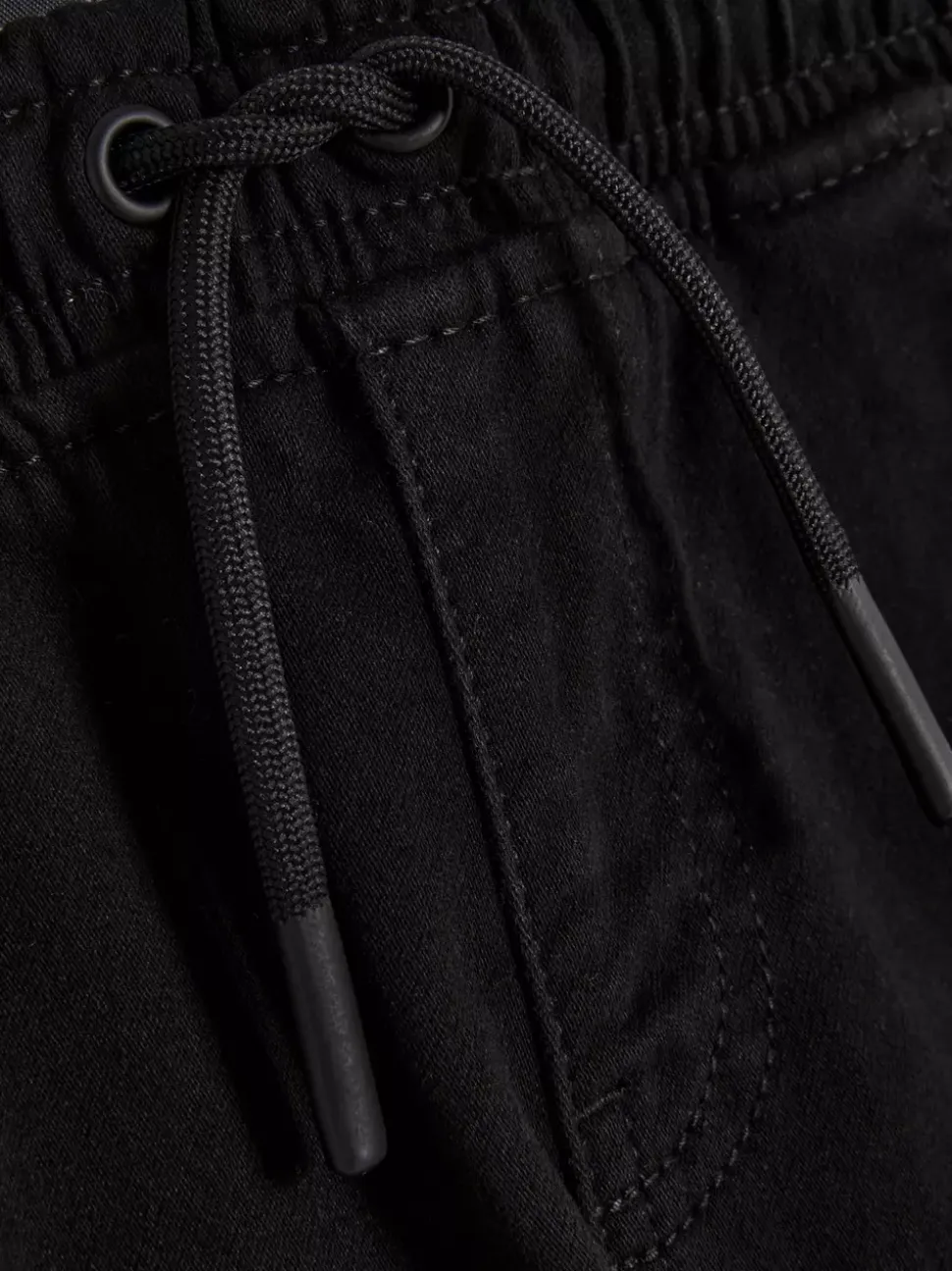 Joggery jeansowe ściągane sznurkiem