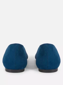 Kapcie baleriny ze sztucznego zamszu