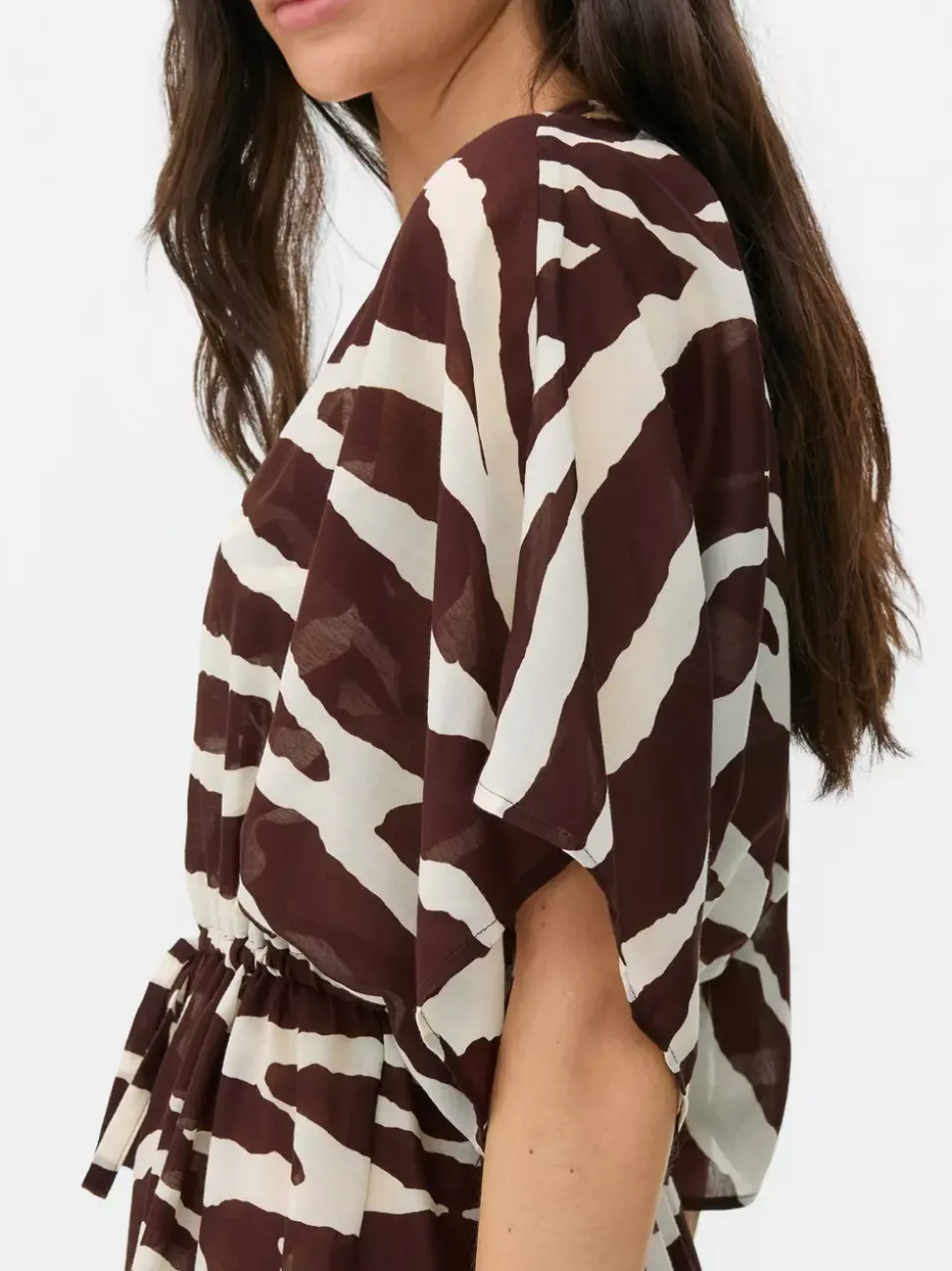 Kimono midi z nadrukiem