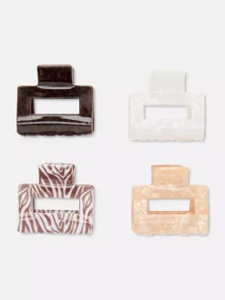 Klamry do włosów ze zwierzęcym nadrukiem, 4 szt.