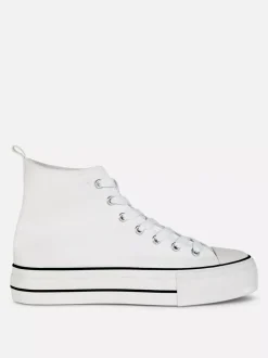 Klasyczne płócienne buty sportowe z wysoką cholewką