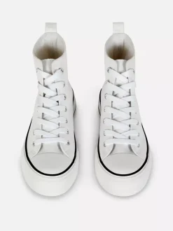 Klasyczne płócienne buty sportowe z wysoką cholewką