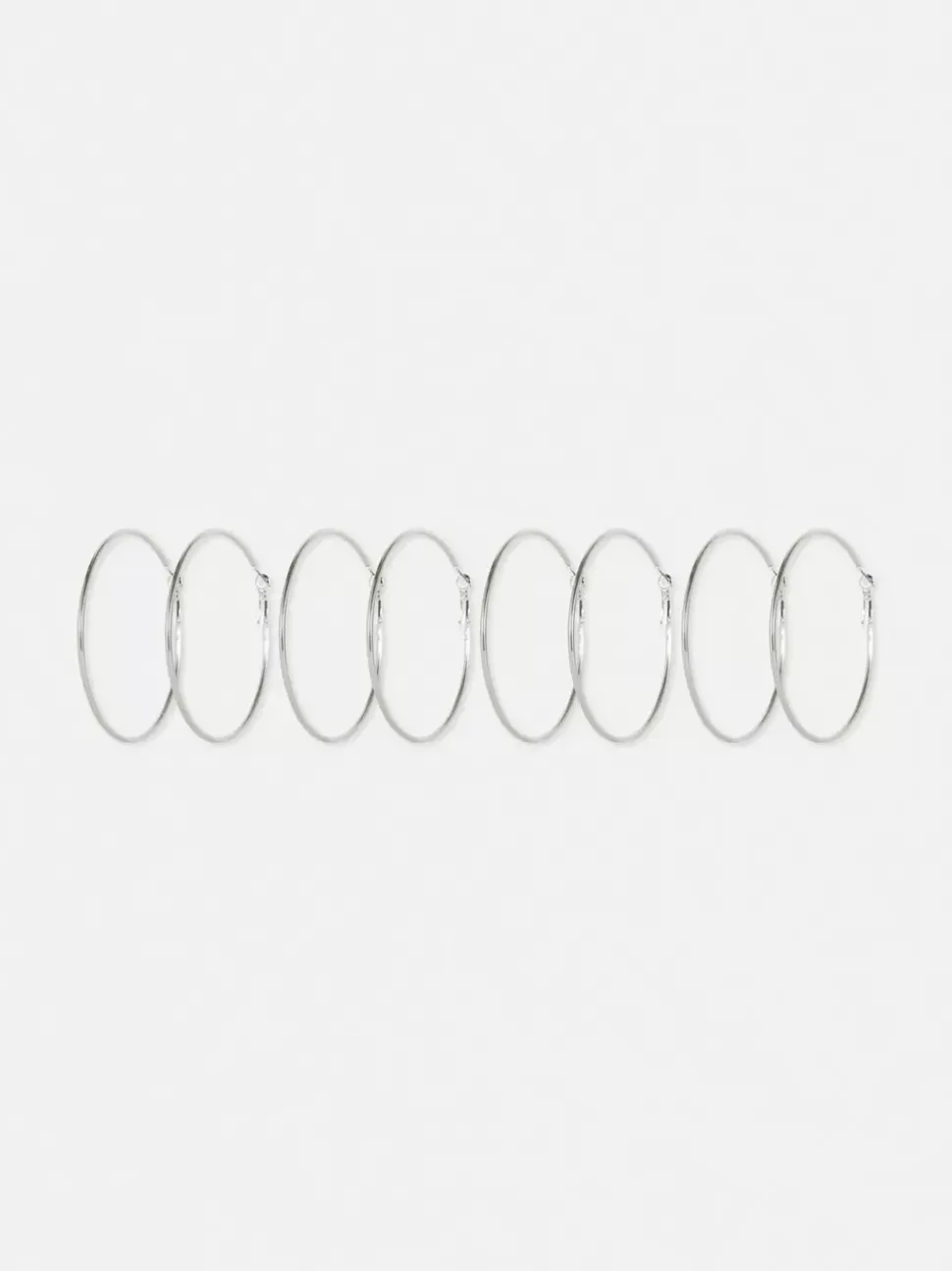 Kolczyki koła w kształcie rurek w różnych rozmiarach, 4 pary