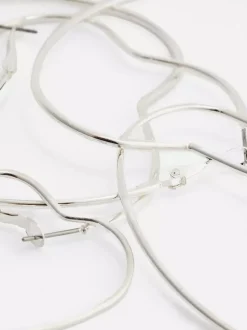 Kolczyki koła w kształcie serc The Edit, 3 pary