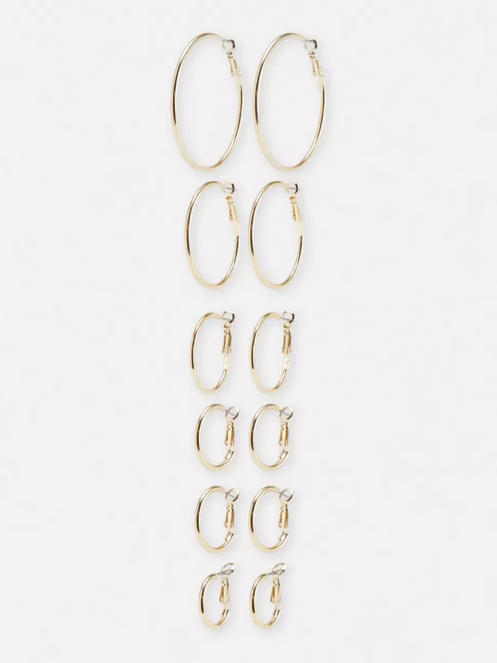 Kolczyki koła w różnych rozmiarach, 6 par