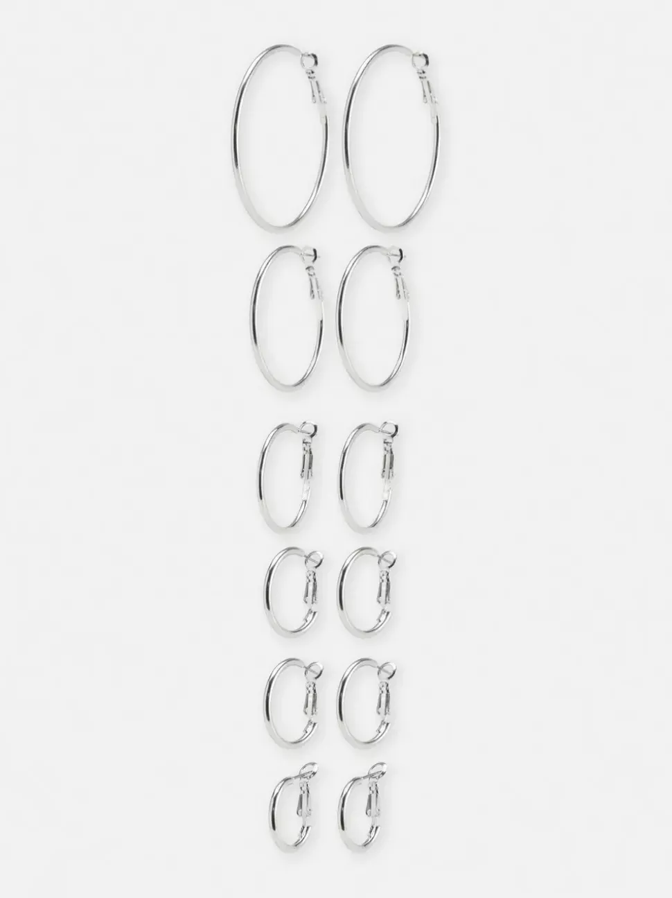 Kolczyki koła w różnych rozmiarach, 6 par