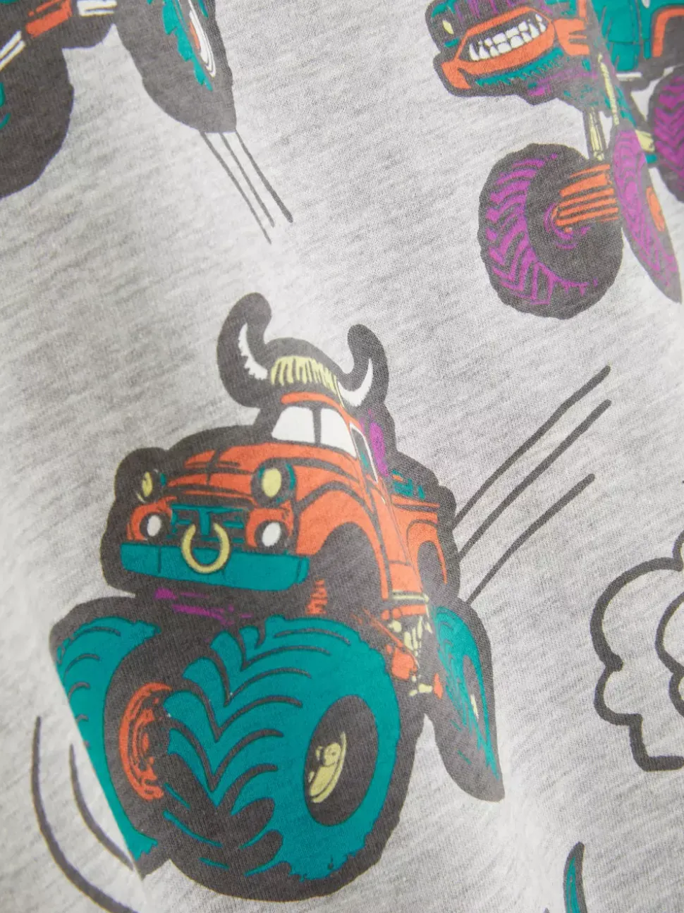 Kolorowy T-shirt z krótkim rękawem i motywem rekina