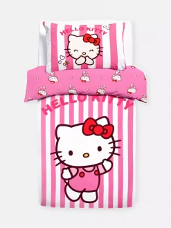 Komplet pościeli na łóżko jednoosobowe z Hello Kitty