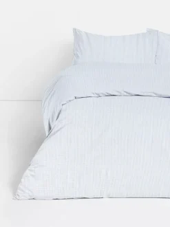 Komplet poszewek z tkaniny seersucker w paski na kołdrę dwuosobową