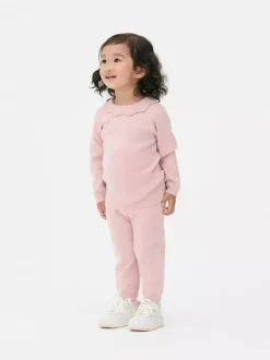 Komplet z dzianinowym swetrem i legginsami