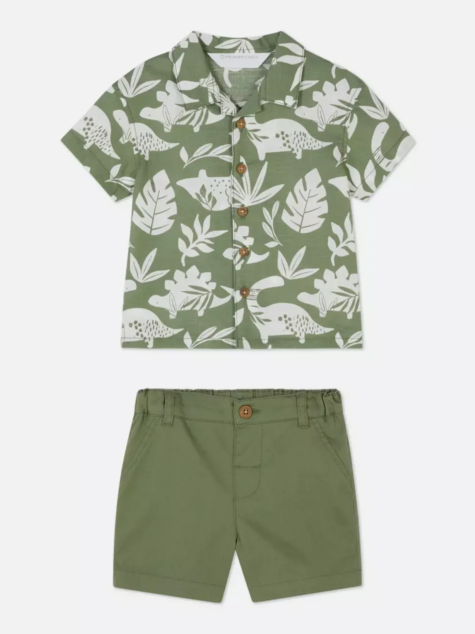 Komplet z koszulą z nadrukiem i szortami
