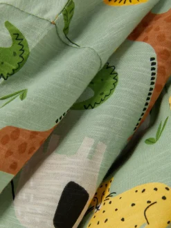 Komplet z T-shirtem i szortami z motywem Safari