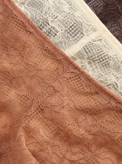 Koronkowe figi brazylijskie, 3 szt.