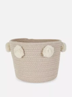 Kosz do przechowywania z pomponami