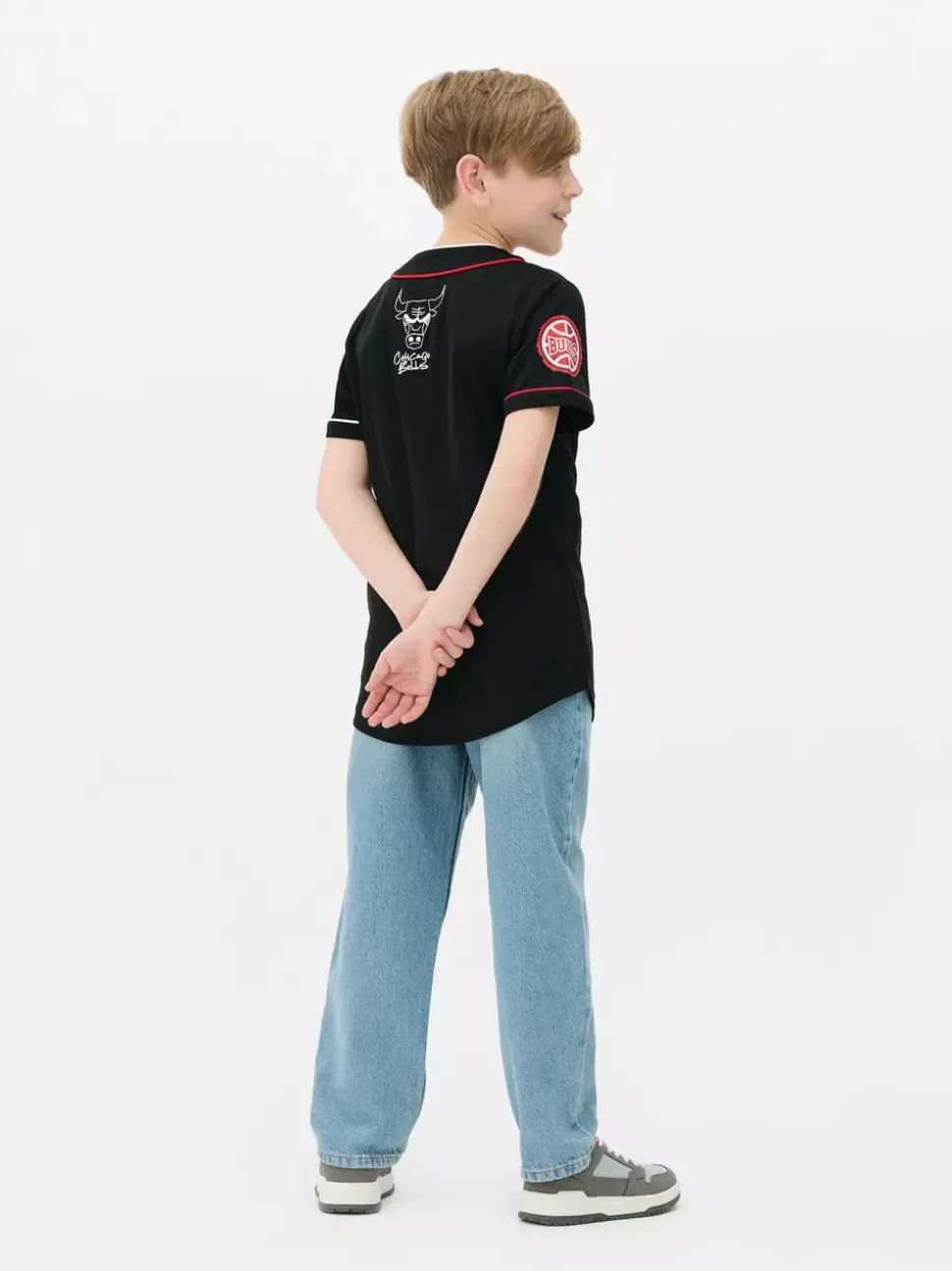 Koszula bejsbolowa z motywem NBA Chicago Bulls