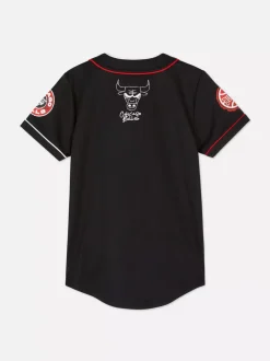 Koszula bejsbolowa z motywem NBA Chicago Bulls