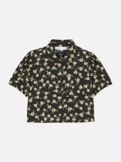 Koszula o skróconym kroju z krótkim rękawem