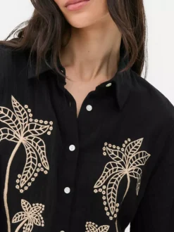 Koszula plażowa z motywem palmy