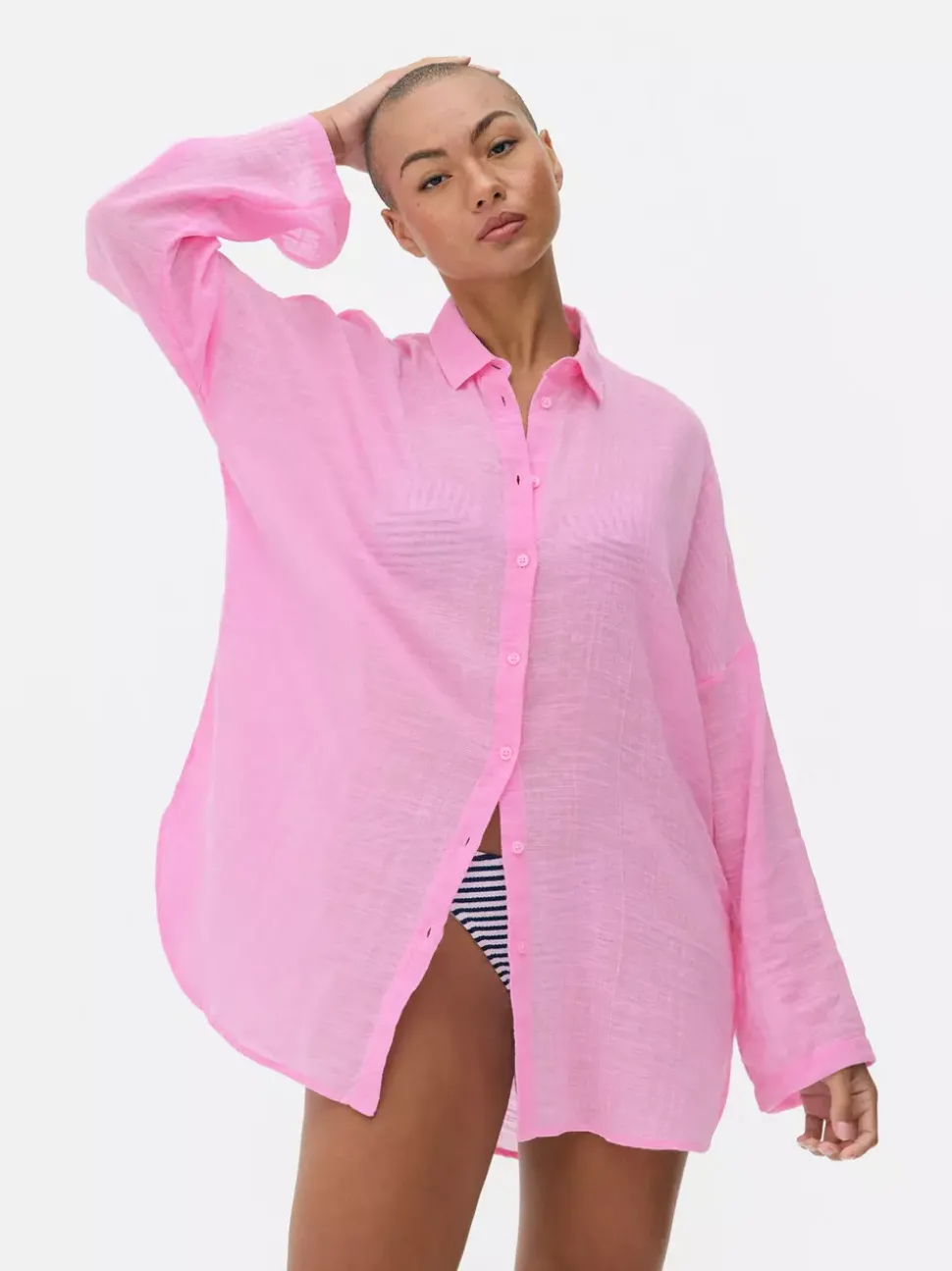 Koszula plażowa z zapięciem na guziki