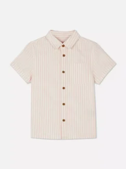 Koszula typu oxford w paski z krótkim rękawem