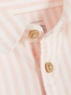 Koszula typu oxford w paski z krótkim rękawem