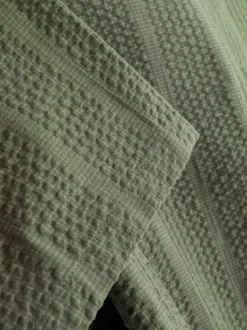 Koszula w paski z tkaniny seersucker, krótki rękaw