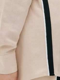 Koszula z długim rękawem z paskami po boku