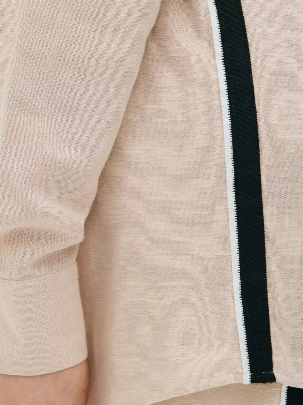 Koszula z długim rękawem z paskami po boku