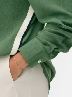 Koszula z długim rękawem z paskami po boku