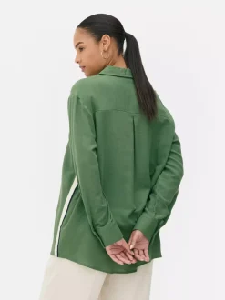 Koszula z długim rękawem z paskami po boku