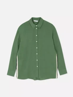 Koszula z długim rękawem z paskami po boku