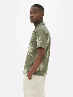 Koszula z haftowaną palmą