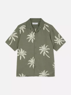 Koszula z haftowaną palmą