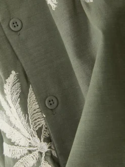 Koszula z haftowaną palmą