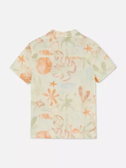 Koszula z krótkim rękawem i morskim nadrukiem
