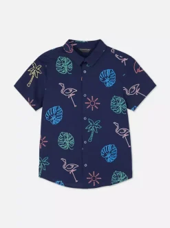 Koszula z krótkim rękawem i neonowym wzorem