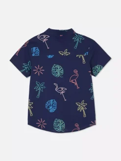 Koszula z krótkim rękawem i neonowym wzorem