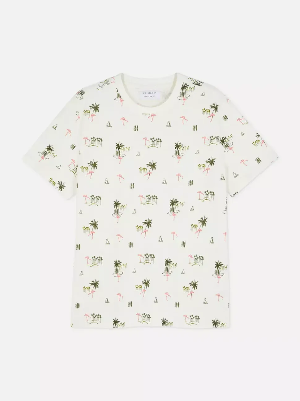 Koszula z krótkim rękawem i wzorem w palmy