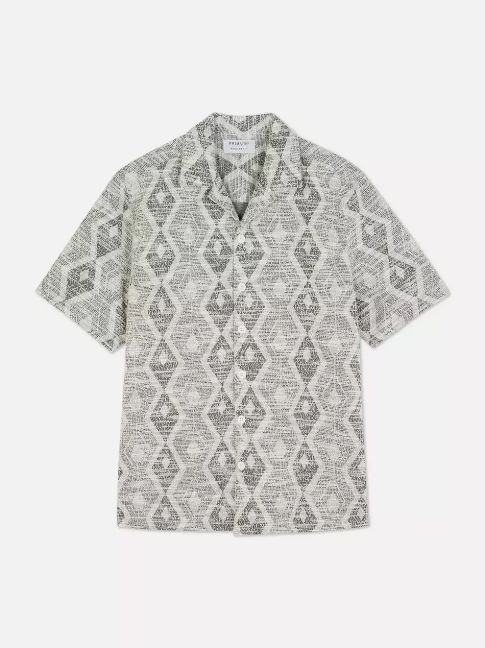 Koszula zapinana na guziki z geometrycznym wzorem